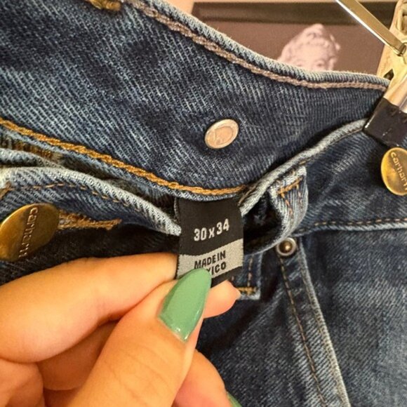 Carhartt Relaxed Fit Denim Carpenter Jeans Size 30x30 Menswear Blue Workwear - Picture 12 of 14